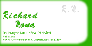richard mona business card